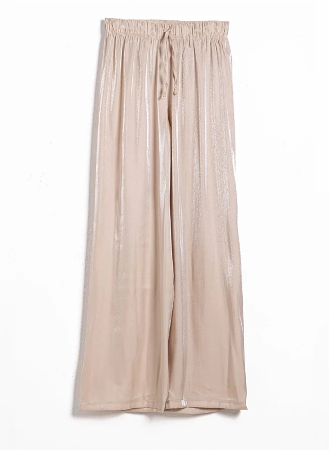 SHAPES SATIN WIDE-LEG TROUSERS