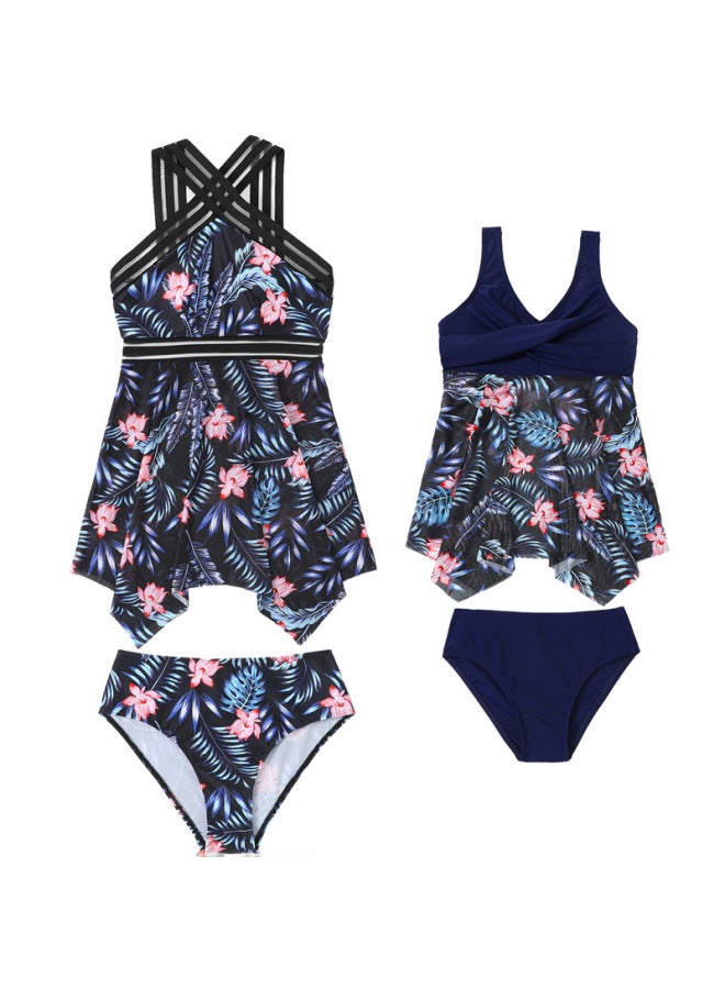 Loquat Mother And Daughter Hot Spring Plus Size Split Swimsuit Women 2024 And Parent-child Increase Swimsuit Wholesale-Color:yellow Leaves- - Image 3