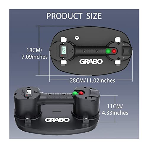 GRABO Pro-Lifter Heavy Lift, 20 Liter Pumping Capacity, Versatile, and Tested Electric Suction Cup with Run Status Indicator and Rubber Foam Seal - Image 2
