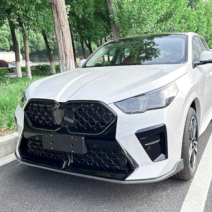 FINMOKAL Carbon Fiber Look Front Bumper Spoiler Lip Splitter Body Kit Compatible with BMW X2 U10 M Sport 2023 2024 2025 - Image 3