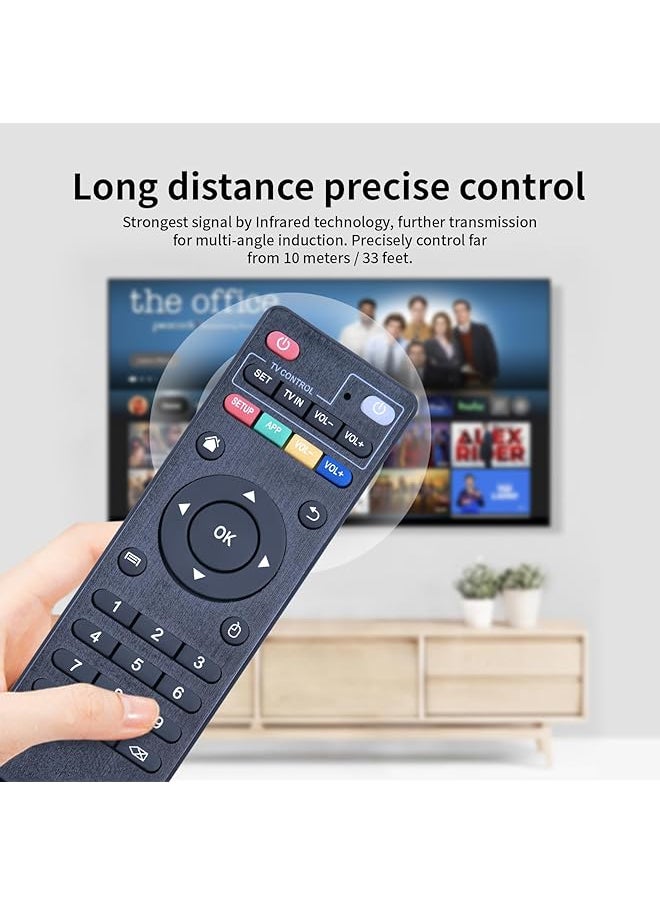 erorex - Replacement Remote Control Controller For Android Tv Box Mxq Mxq Pro Mxq 4K M8S M8N T95 T95M T95N T95X X96 X96Mini H96 H96 Pro Black - Image 1
