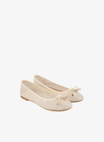 Flora Bella By Shoexpress Girls Bow Accent Ballerina Shoes