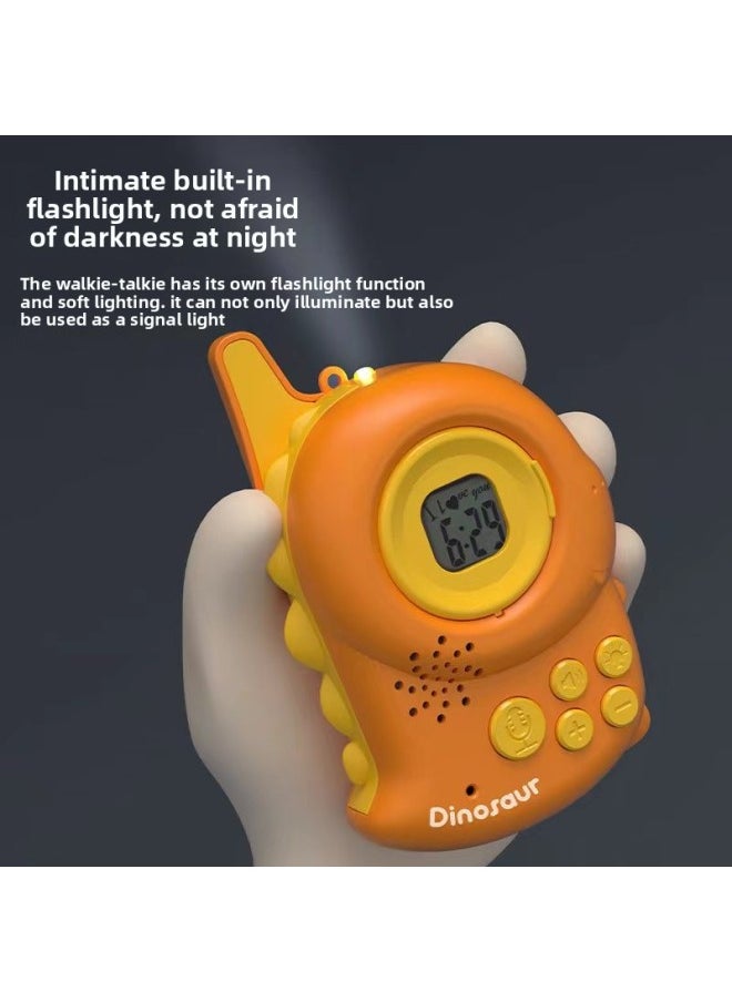 Generic - Walkie-talkie Children's Toy Wireless Telephone Dinosaur Play House Parent-child Interactive Telephone-Color:Blue Dinosaur Pair [battery Version] 600 M Wireless Intercom + Flashlight + Watch - Image 1