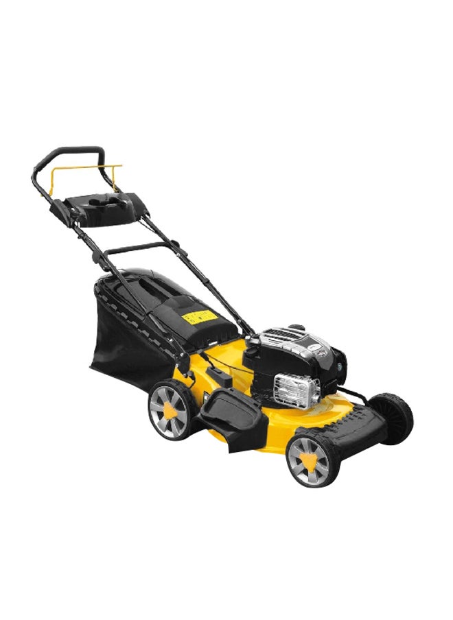 TRAITOOLS - 3-In-1 Gas Powered Swivel Wheels Push Lawn Mower Black and Yellow 21 Inch CJ21GT3IN1B750 - Image 1