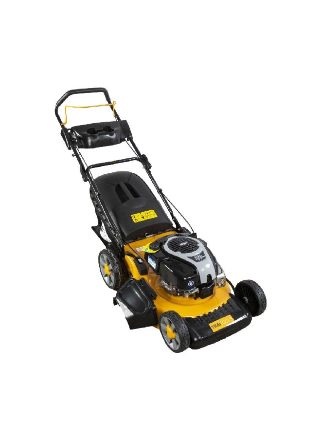TRAITOOLS - 3-In-1 Gas Powered Swivel Wheels Push Lawn Mower Black and Yellow 21 Inch CJ21GT3IN1B750 - Image 1