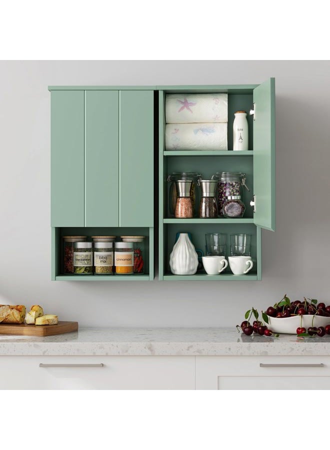 VANIRROR Bathroom Wall Cabinet with Single Door, Soft-Close Hinges, 15x27 inch Wooden Medicine Cabinet for Small Kitchen, Laundry, Entryway, Durable MDF Construction - Image 3
