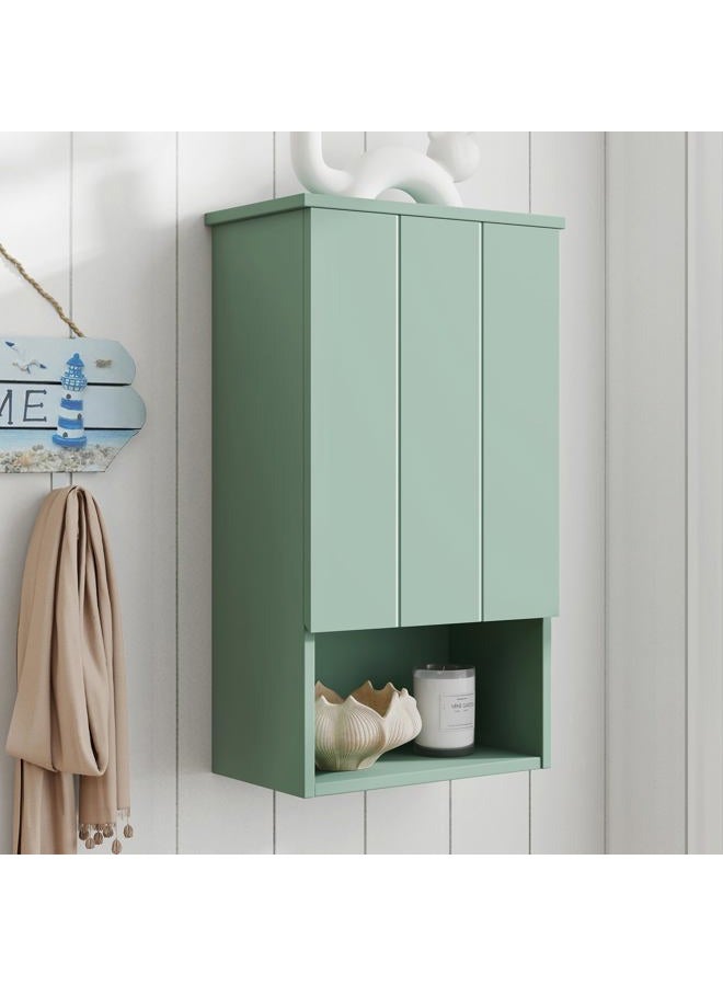 VANIRROR Bathroom Wall Cabinet with Single Door, Soft-Close Hinges, 15x27 inch Wooden Medicine Cabinet for Small Kitchen, Laundry, Entryway, Durable MDF Construction - Image 1