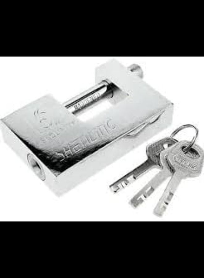 Kurtzy Heavy Duty Padlock with 3 Keys Hardened Solid Steel Hardware Monoblock Lock - Image 1
