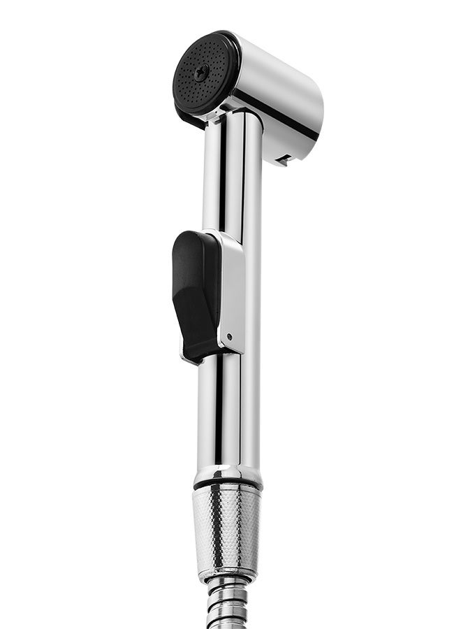 لوازم راس شطاف رمادي مع لي - رشاش يدوي موفر للمياه مع خرطوم و حامل يركب على الحائط وضغط ماء قابل للتعديل ومظهر أنيق - مثالي للنظافة الشخصية و ري النباتات - Image 3