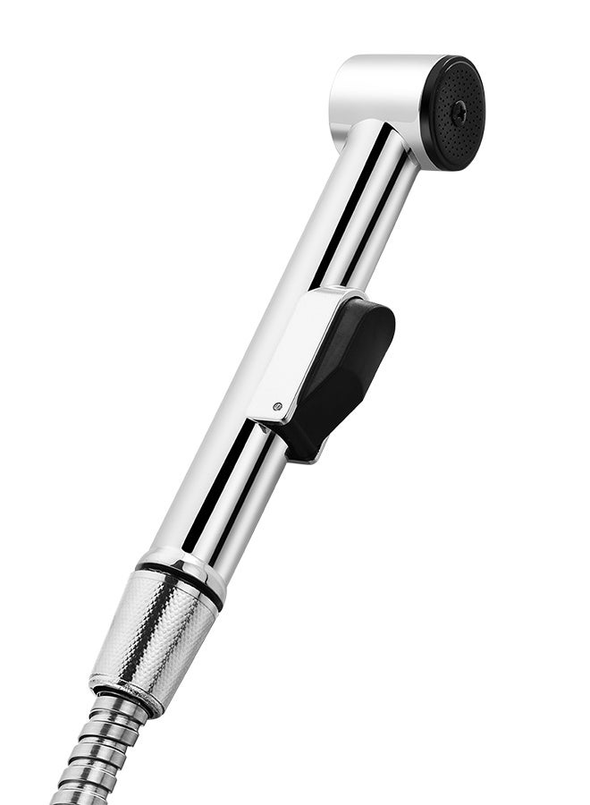 لوازم راس شطاف رمادي مع لي - رشاش يدوي موفر للمياه مع خرطوم و حامل يركب على الحائط وضغط ماء قابل للتعديل ومظهر أنيق - مثالي للنظافة الشخصية و ري النباتات - Image 2