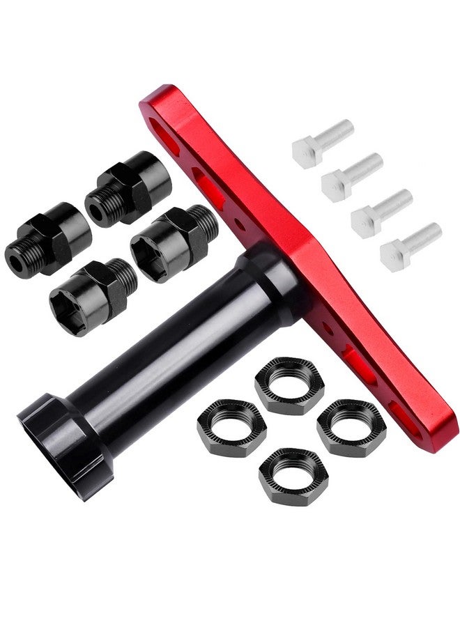 Hobbypark 12Mm To 17Mm Wheel Hex Hub Adapter Extension Conversion Offset For 1/10 Rc Cars Trucks Off Road Buggy Upgrade 1/8 Tires (With Black Adapter) - Image 1