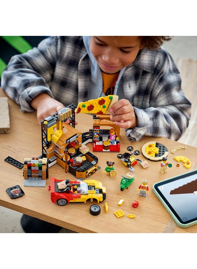 LEGO City Pizza Delivery Experience with Vehicles 60496 Building Toy Set (583 Pieces) - Image 4