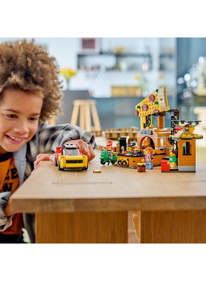 LEGO City Pizza Delivery Experience with Vehicles 60496 Building Toy Set (583 Pieces) - Image 3