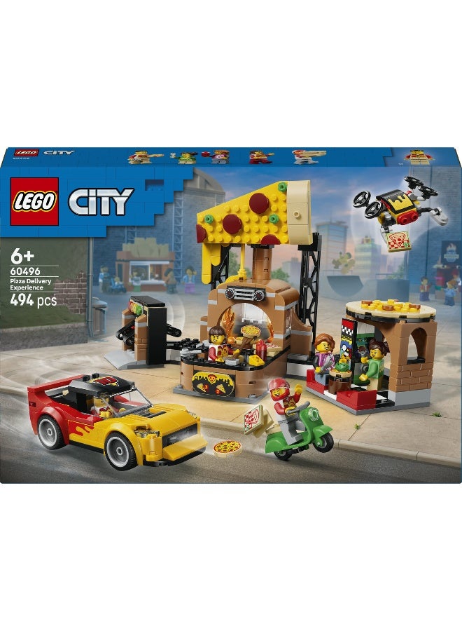 LEGO City Pizza Delivery Experience with Vehicles 60496 Building Toy Set (583 Pieces) - Image 2