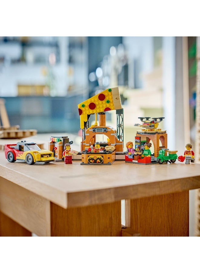LEGO City Pizza Delivery Experience with Vehicles 60496 Building Toy Set (583 Pieces) - Image 5