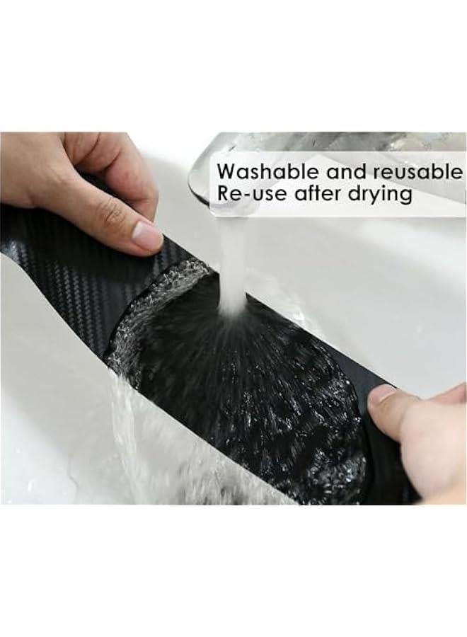 Generic Car Door Edge Guard Door Sill Protector Set of 2 Universal Automotive Anti-Collision Strip Carbon Fiber Wrap Film Vinyl Fits for Most Car (33 Ft x 2.7 in  33 Ft x 2 in)  - Image 5