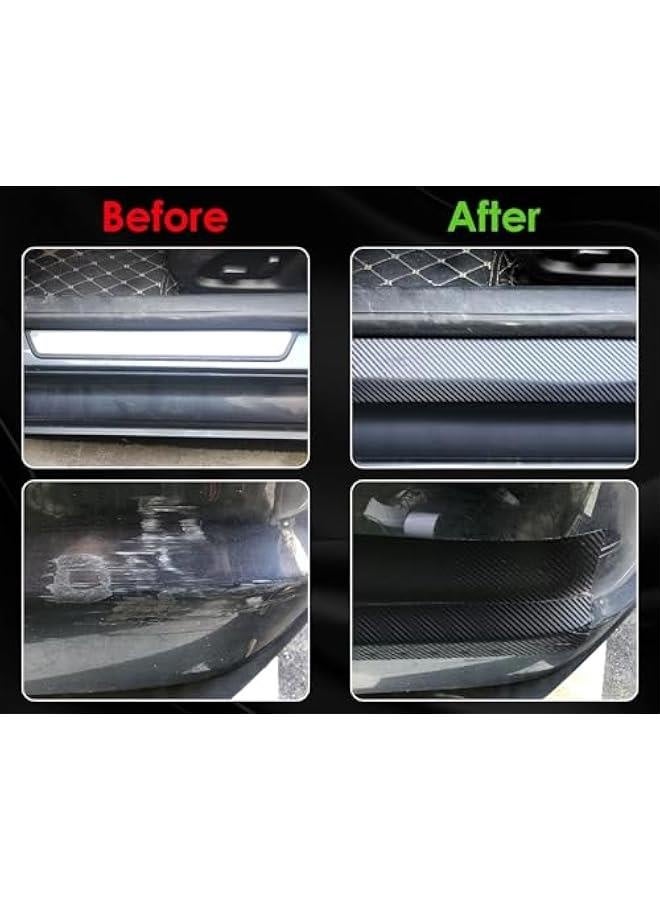 Generic Car Door Edge Guard Door Sill Protector Set of 2 Universal Automotive Anti-Collision Strip Carbon Fiber Wrap Film Vinyl Fits for Most Car (33 Ft x 2.7 in  33 Ft x 2 in)  - Image 2