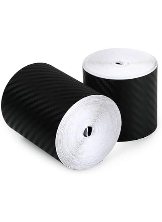 Generic Car Door Edge Guard Door Sill Protector Set of 2 Universal Automotive Anti-Collision Strip Carbon Fiber Wrap Film Vinyl Fits for Most Car (33 Ft x 2.7 in  33 Ft x 2 in)  - Image 1