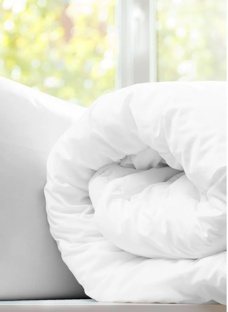 Color Sense Solid 1 Duvet Cover + 2 Pillow Cases Queen Cotton White 200x200cm