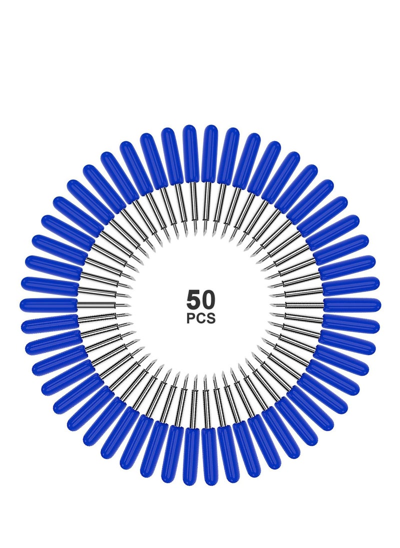 YQbest - Cutting Blades, 50Pcs Blades for Cricut Explore Air 2/Air 3, 60 Degree Deep Cut Blade is Perfect Thick Vinyl Fabrics - Image 1