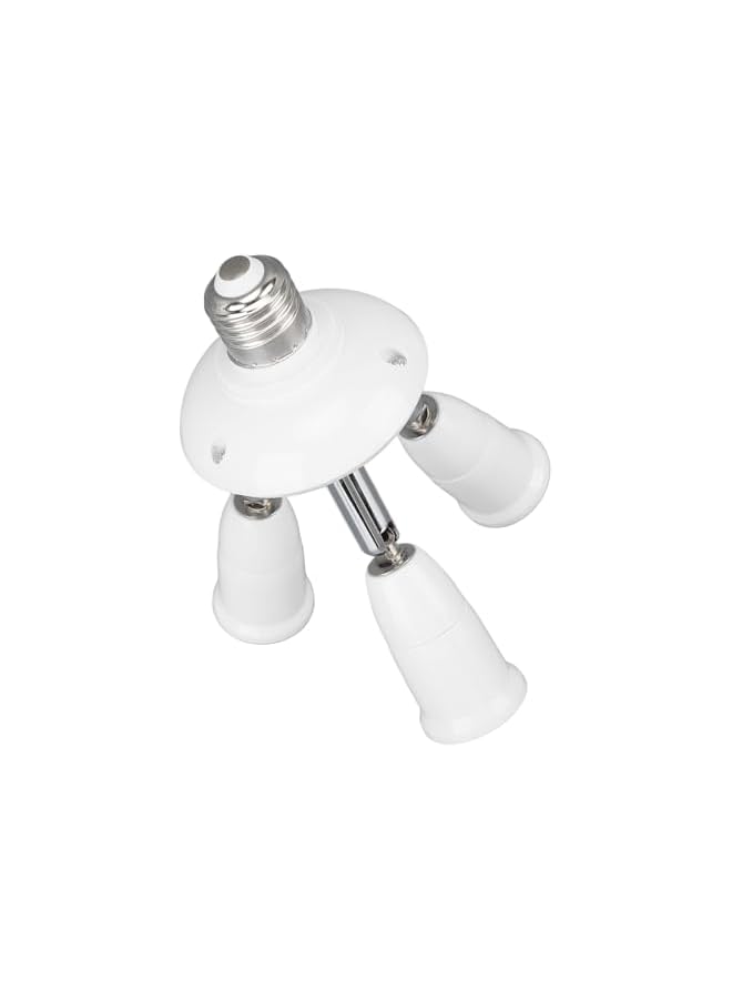 Light Bulb Socket Adapter Splitter, 3 in 1 85‑265V Light Socket Splitter Adapter 180 Degree Bendable E26 E27 for Meeting Rooms