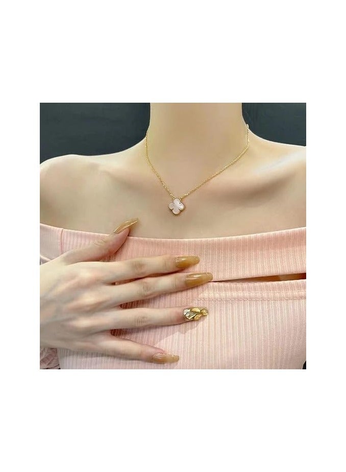 Fayrouz Jewellery Clover Pendant Necklace for Women, 18K Gold Plated Stainless Steel, Four Leaf Clover Necklace, Simple Design - Image 2