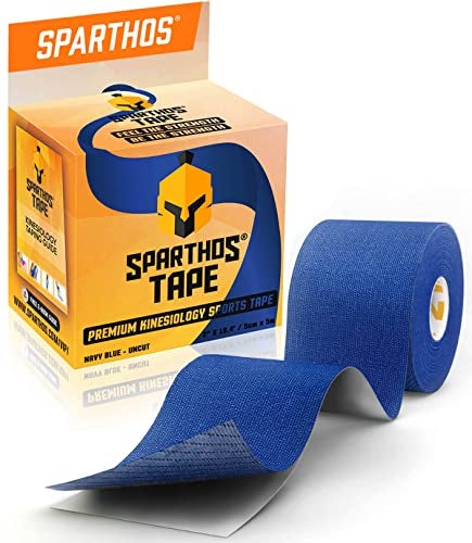 Sparthos Kinesiology Tape Incredible Support for Athletic Sports and Recovery Free Kinesio Taping Guide Rock Scar Therapist Kinesiotex Kinesiologytape Uncut Navy Blue - Image 2
