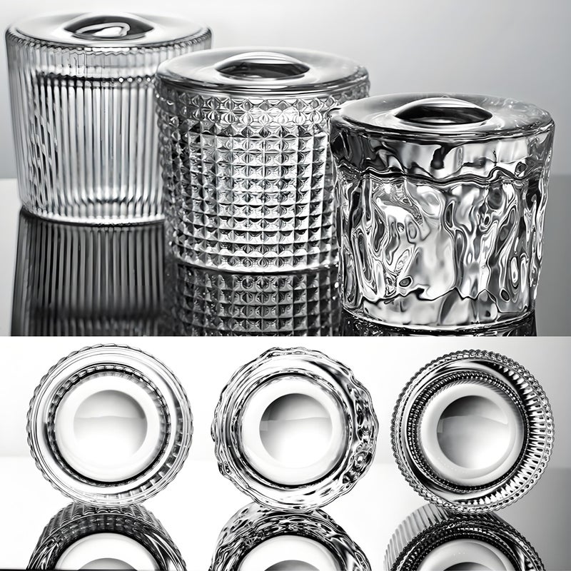 RareCi Crystal Whiskey Glasses 5 OZ Set of 3, Rotatable Old Fashioned Glasses, Tumbler Rocks Bar Glass for Drinking Bourbon, Scotch, Cocktails, Cognacï¼ˆSmall Sizeï¼‰ - Image 5