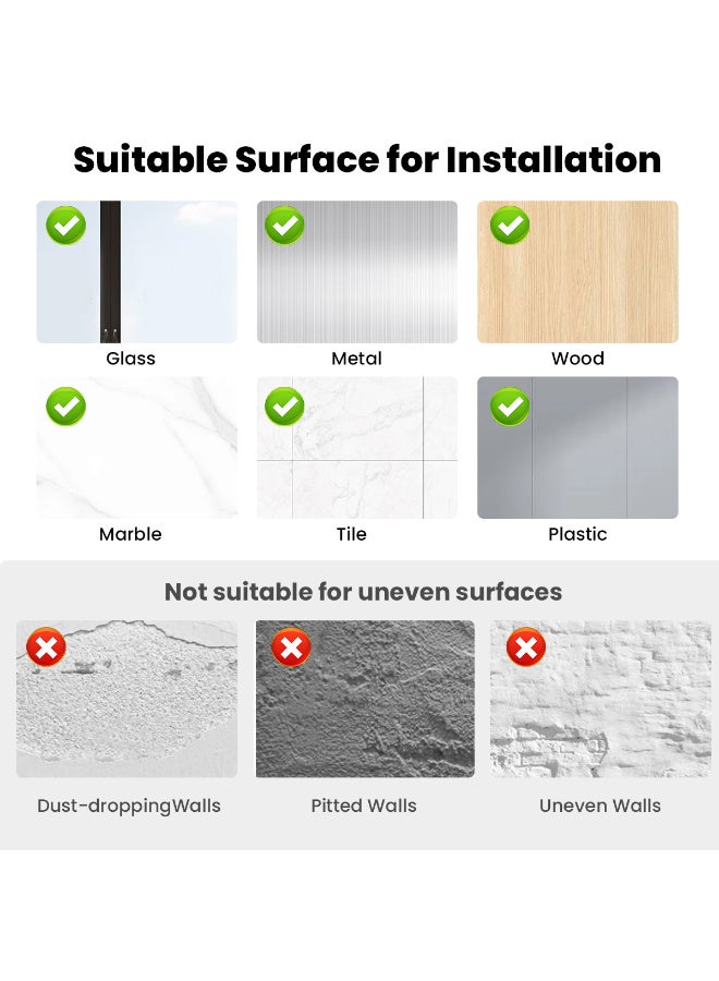 HI-FINE Magnetic Whiteboard Sticker,Self Adhesive Whiteboard for Wall,Adhesive Backing Dry Erase Board for Wall,Easy to Write and Clean Dry Erase Board for Kids, Office, Home, with Marker, Magnetic Eraser and Magnets（120x150cm） - Image 4