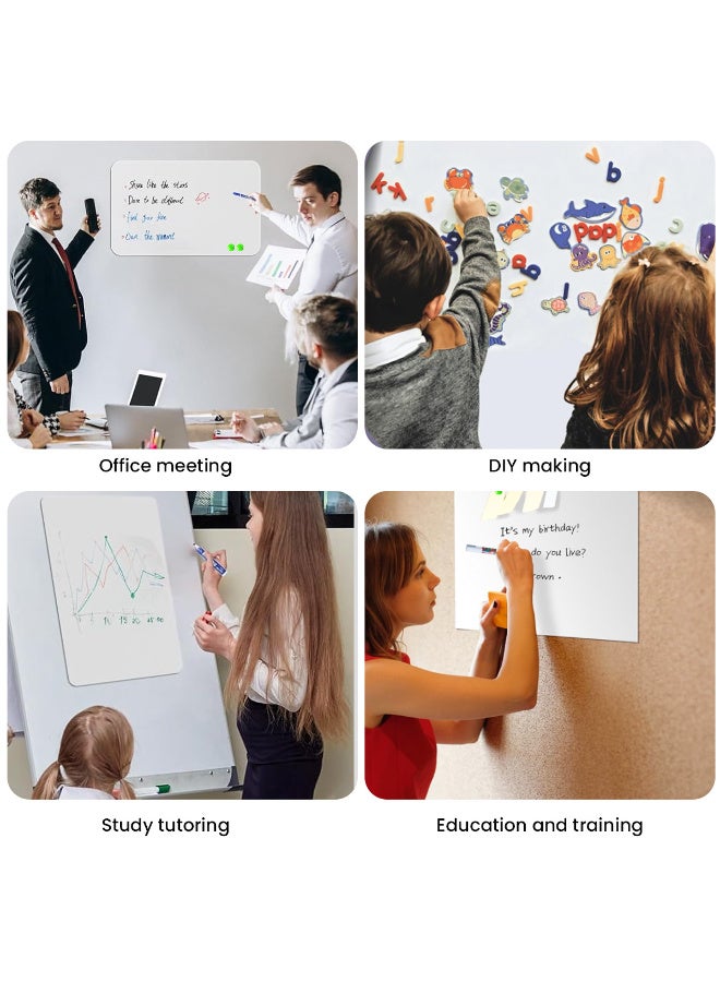 HI-FINE Magnetic Whiteboard Sticker,Self Adhesive Whiteboard for Wall,Adhesive Backing Dry Erase Board for Wall,Easy to Write and Clean Dry Erase Board for Kids, Office, Home, with Marker, Magnetic Eraser and Magnets（120x150cm） - Image 5