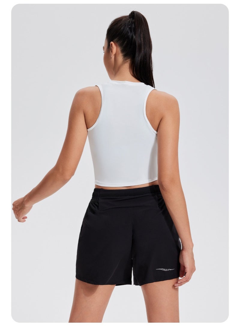 Tank Top Stretchy Slim Casual Sleeveless Vest Fitness Workout Sport Gym Yoga Sexy Women Crop Top Athletic T Shirt Running Tanks  - Image 2