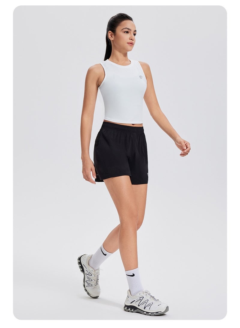 Tank Top Stretchy Slim Casual Sleeveless Vest Fitness Workout Sport Gym Yoga Sexy Women Crop Top Athletic T Shirt Running Tanks  - Image 3