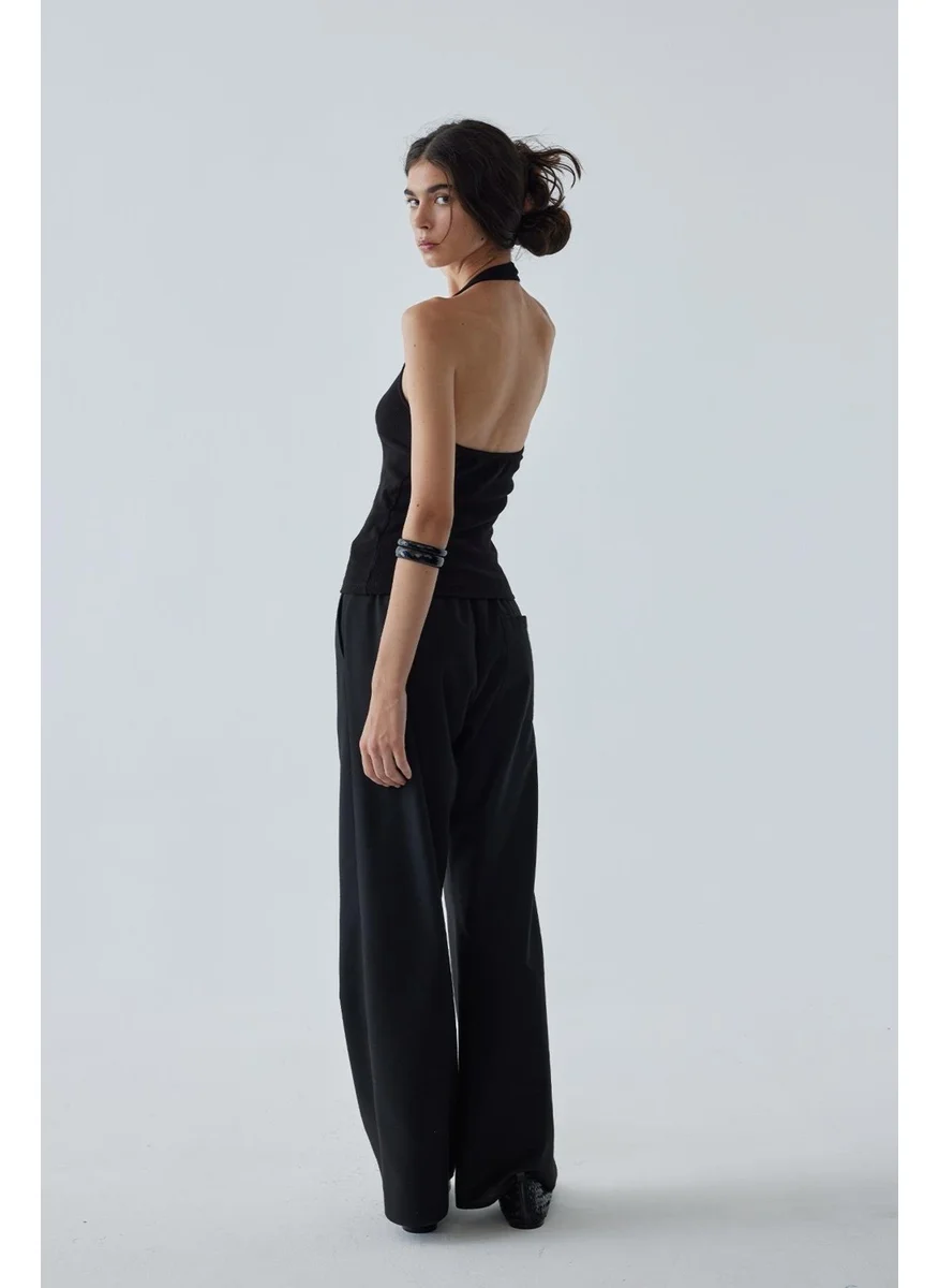 سود كوليكشن Black Luna Halter Neck Bodysuit