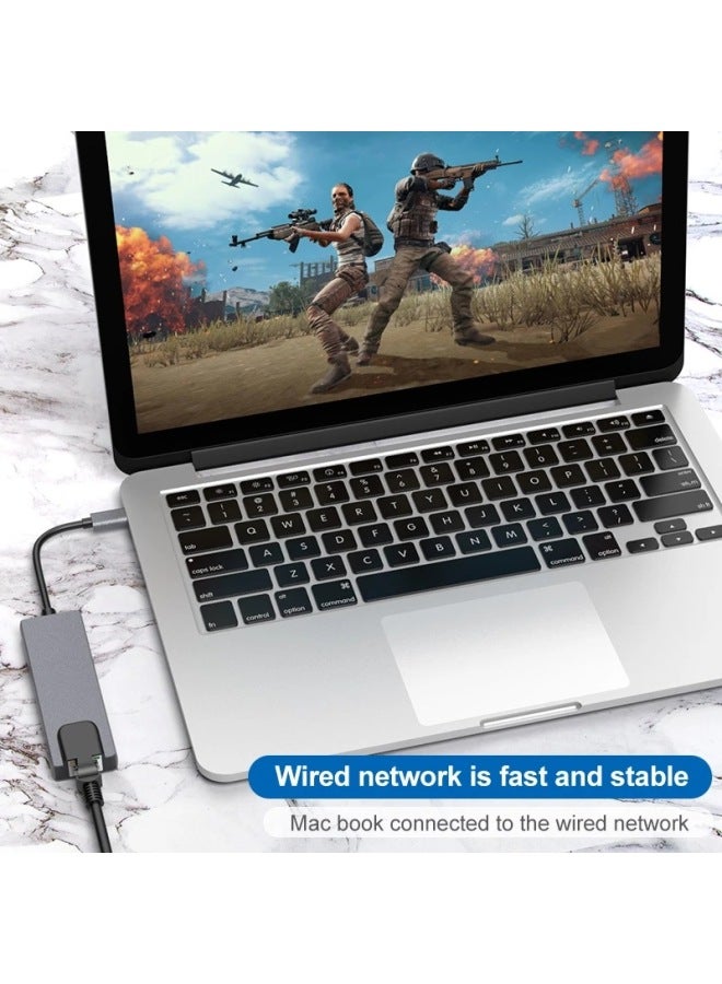 JM Five-in-one Docking Station Type-c Converter Macbook Notebook Multi-function Converter Hub - Image 3