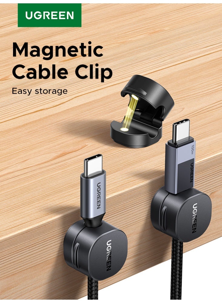 يو جرين 6 Pack Cable Organizer, Super Strong Magnetic Attraction, Tidy Management Flexible and Easy to Use, Cord Organizer for Wall, Desk, Car, Office; Wire Keeper for Computer Cable, Power, TV Cord - Image 1