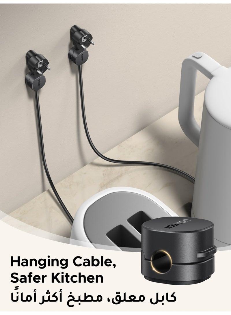 يو جرين 6 Pack Cable Organizer, Super Strong Magnetic Attraction, Tidy Management Flexible and Easy to Use, Cord Organizer for Wall, Desk, Car, Office; Wire Keeper for Computer Cable, Power, TV Cord - Image 4