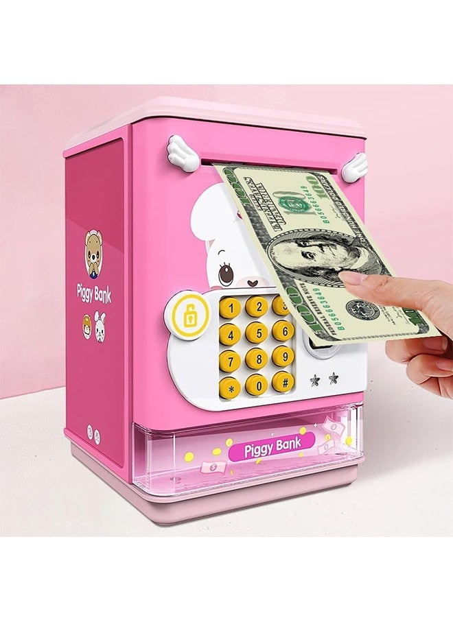 Garlo Piggy Bank Toy Electronic Mini ATM Savings Machine with Personal Password & Simulate Fingerprint Unlock - Music and Light Toy for Kids, Boys and Girls Age 3-8 Years  - Image 4
