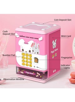 Garlo Piggy Bank Toy Electronic Mini ATM Savings Machine with Personal Password & Simulate Fingerprint Unlock - Music and Light Toy for Kids, Boys and Girls Age 3-8 Years  - Image 3