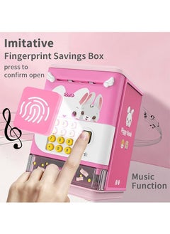 Garlo Piggy Bank Toy Electronic Mini ATM Savings Machine with Personal Password & Simulate Fingerprint Unlock - Music and Light Toy for Kids, Boys and Girls Age 3-8 Years  - Image 2