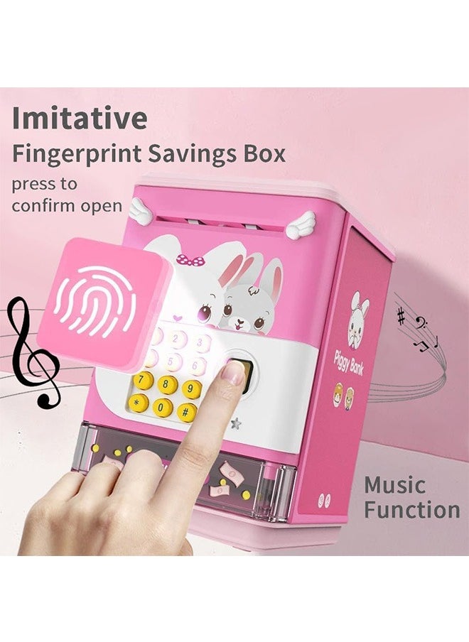 Garlo Piggy Bank Toy Electronic Mini ATM Savings Machine with Personal Password & Simulate Fingerprint Unlock - Music and Light Toy for Kids, Boys and Girls Age 3-8 Years  - Image 2