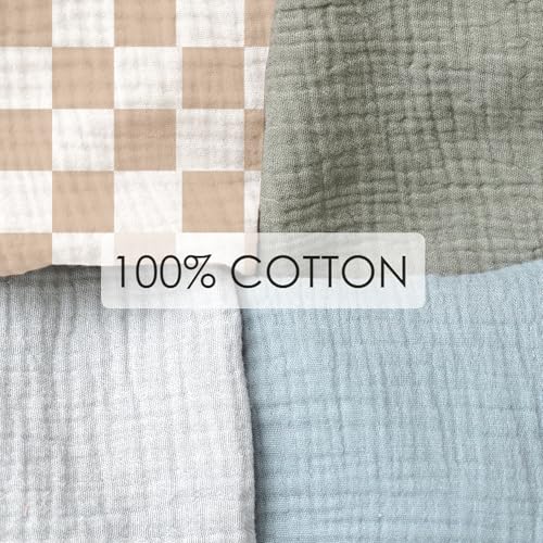 MairMore Muslin Nursing Covers for Breastfeeding, Privacy Breast Feeding Cover with Arch Neckline for Mom and Baby, Breathable 100% Cotton Nursing Apron Multi-use Stroller Cover - Image 4