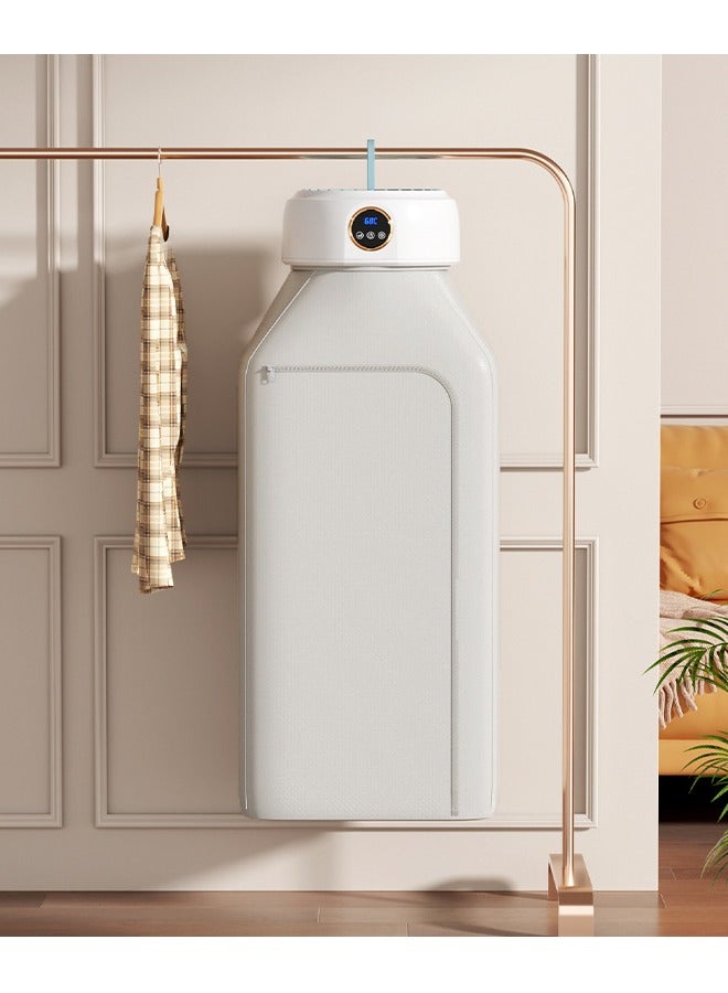 600W Folded Electric Clothes Dryer With Remote Smart Drying Rack Hang Dryer Machine Portable Travel Warm Air Dryer With Timing 220V Digital Display - Image 1