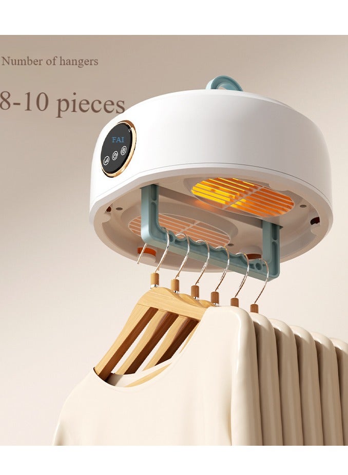 600W Folded Electric Clothes Dryer With Remote Smart Drying Rack Hang Dryer Machine Portable Travel Warm Air Dryer With Timing 220V Digital Display - Image 2