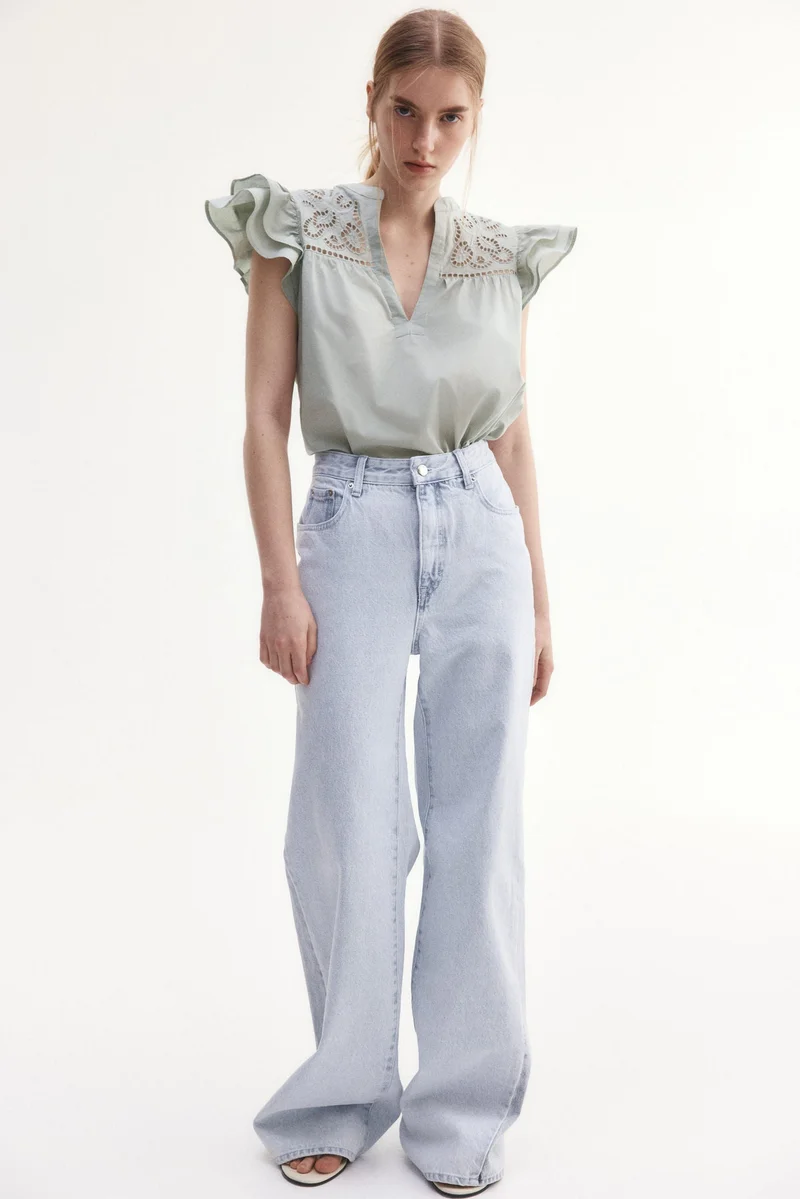 H&M Broderie anglaise blouse