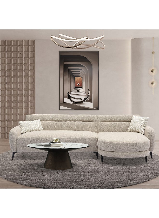 Home Box Prato NXT 3-Seater Reversible Fabric Corner Sofa Bed with 2 Cushions  - Image 1