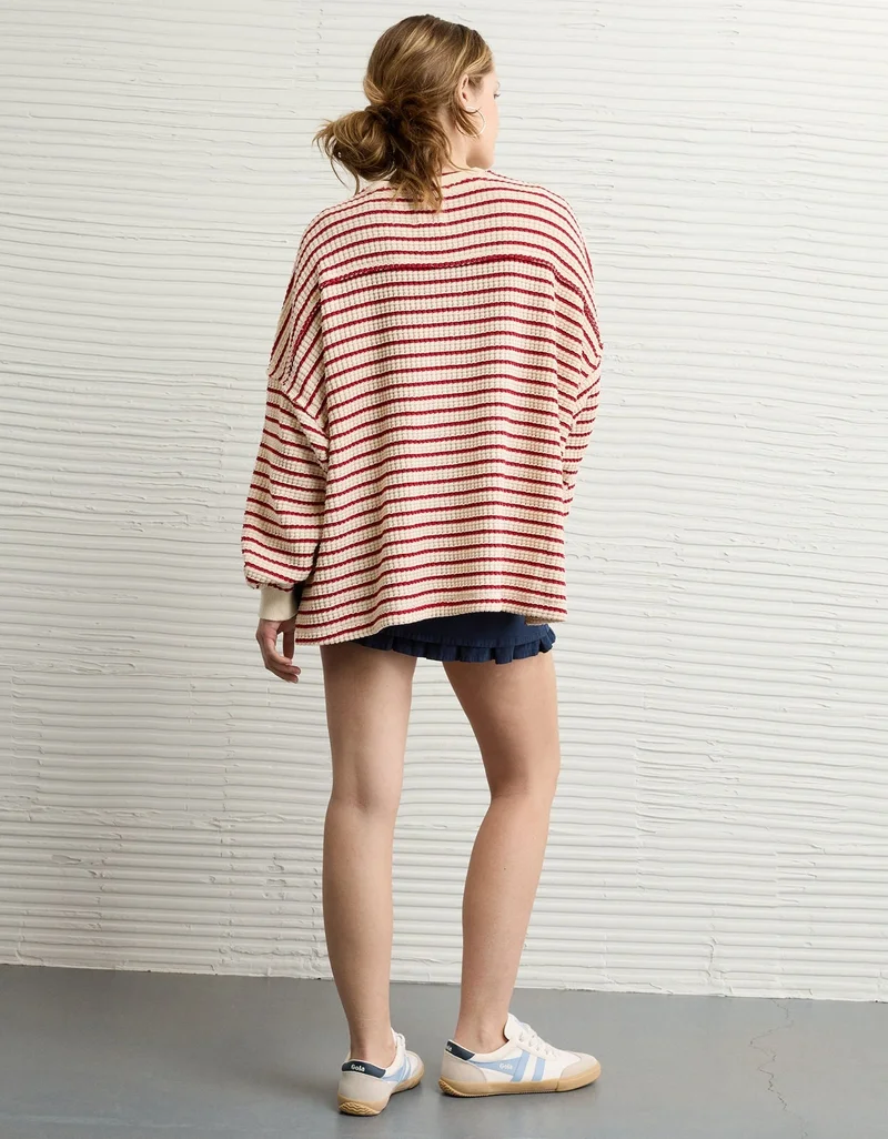 امريكان ايجل سويت-شيرت بنمط وافل وقبة دائرية من تشكيلة بيغ هاغ