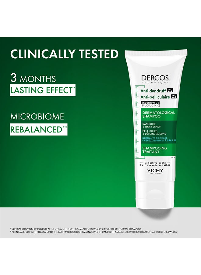 Vichy Dercos Anti Dandruff Shampoo for Normal to Oily hair For Men & Women 95ml 95ml - Image 4
