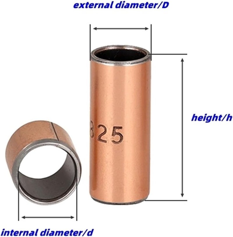 حامل محمل مركب خالي من الزيت SF-1 بقطر 28 30 مم، مغطى بالنحاس، مقاوم للتآكل، 1 قطعة (30x35x55) - Image 2