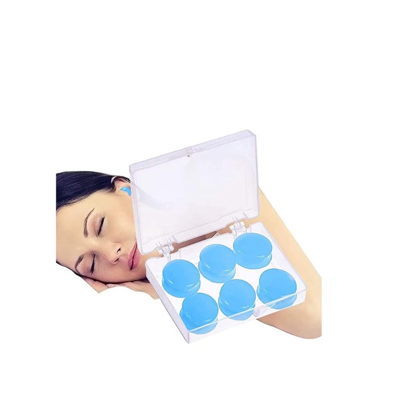 SOLARAE سدادات أذن للنوم، سدادات أذن سيليكون، سدادات أذن للنوم مع حماية من الضوضاء عالية الديسيبل، سدادات أذن مقاومة للماء للنوم والتعلم والسباحة وإلغاء الضوضاء - Image 1