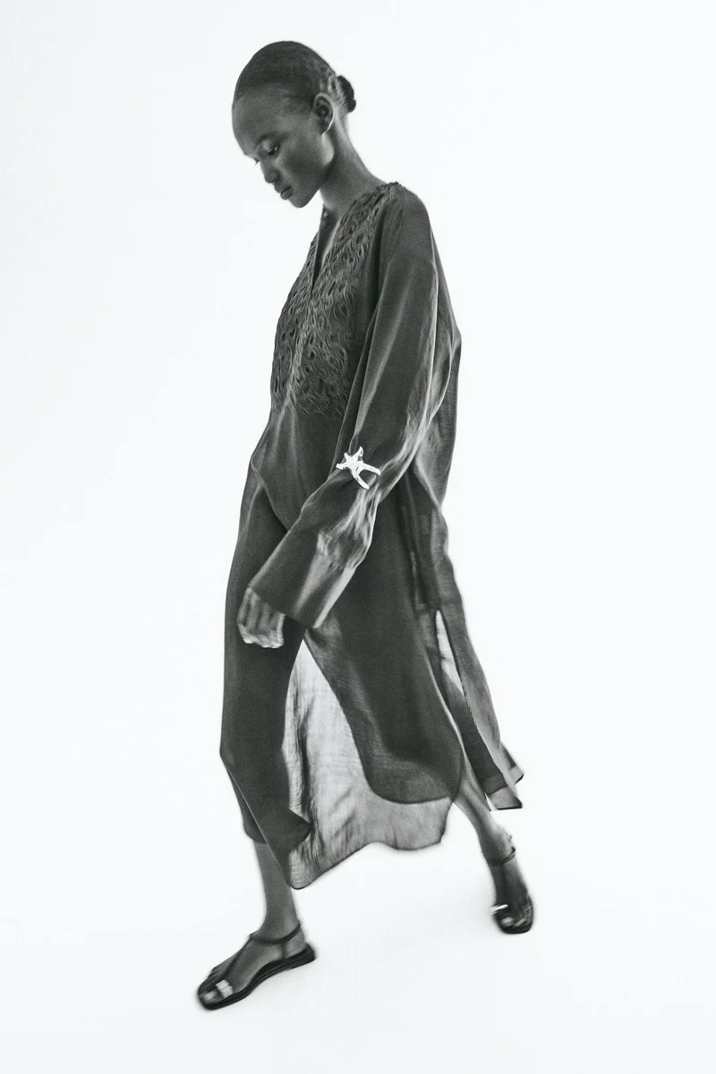 H&M Ramie kaftan dress